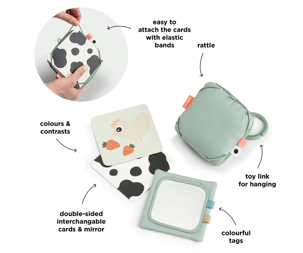 Porta Tarjetas con Espejo Tiny Farm Green