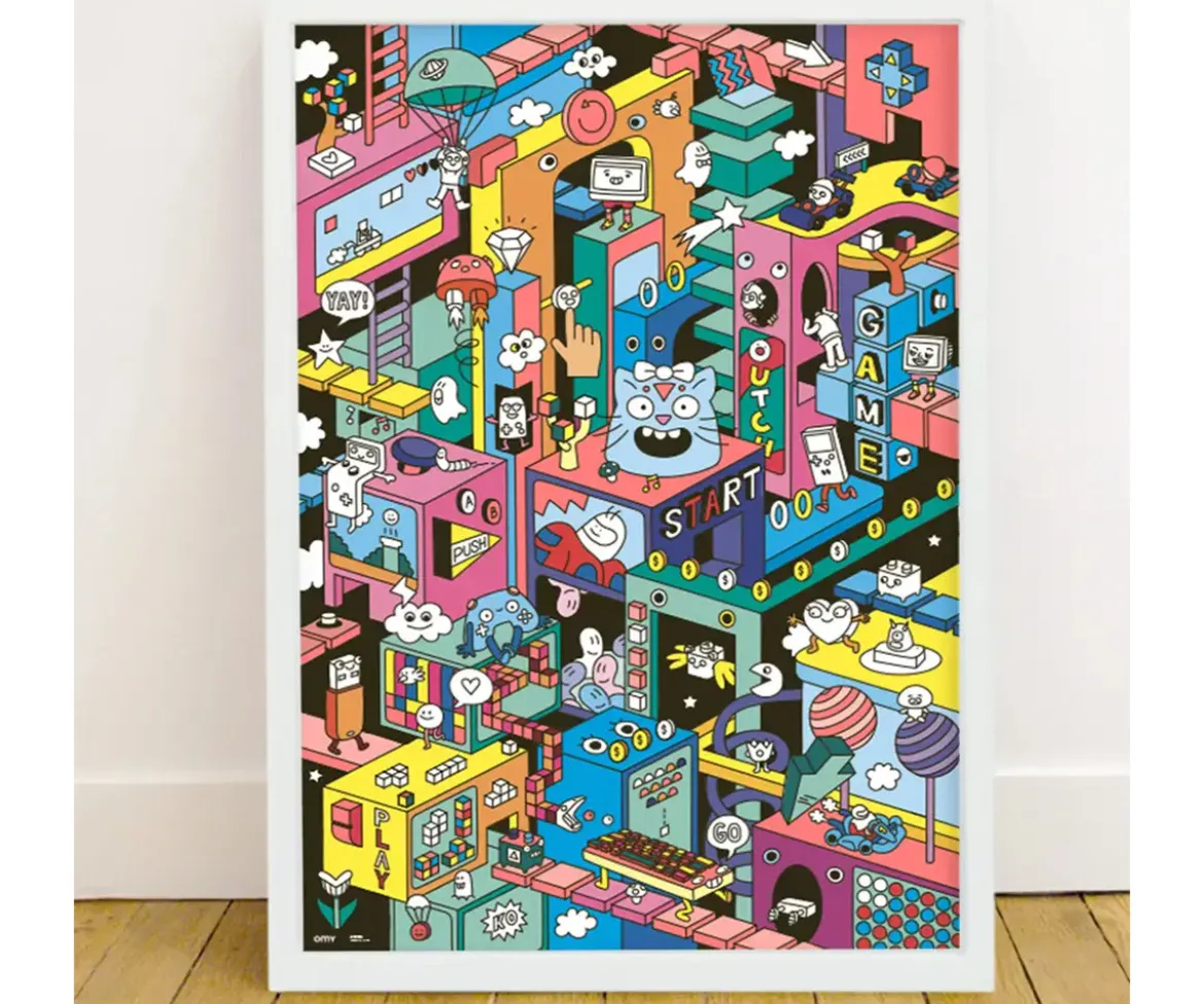Poster XL Omy Video Game + Pegatinas