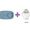 PROMO Bandeja Silicona Roll & Go con Cuchara Ocean + Taza con Pajita Sage