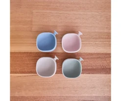PROMO Plato y Cuenco de Silicona BLush + Taza con Pajita Sage