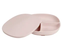 PROMO Plato y Cuenco de Silicona BLush + Taza con Pajita Sage