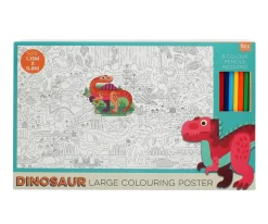 Póster para Colorear con Lápices Baby Dinos