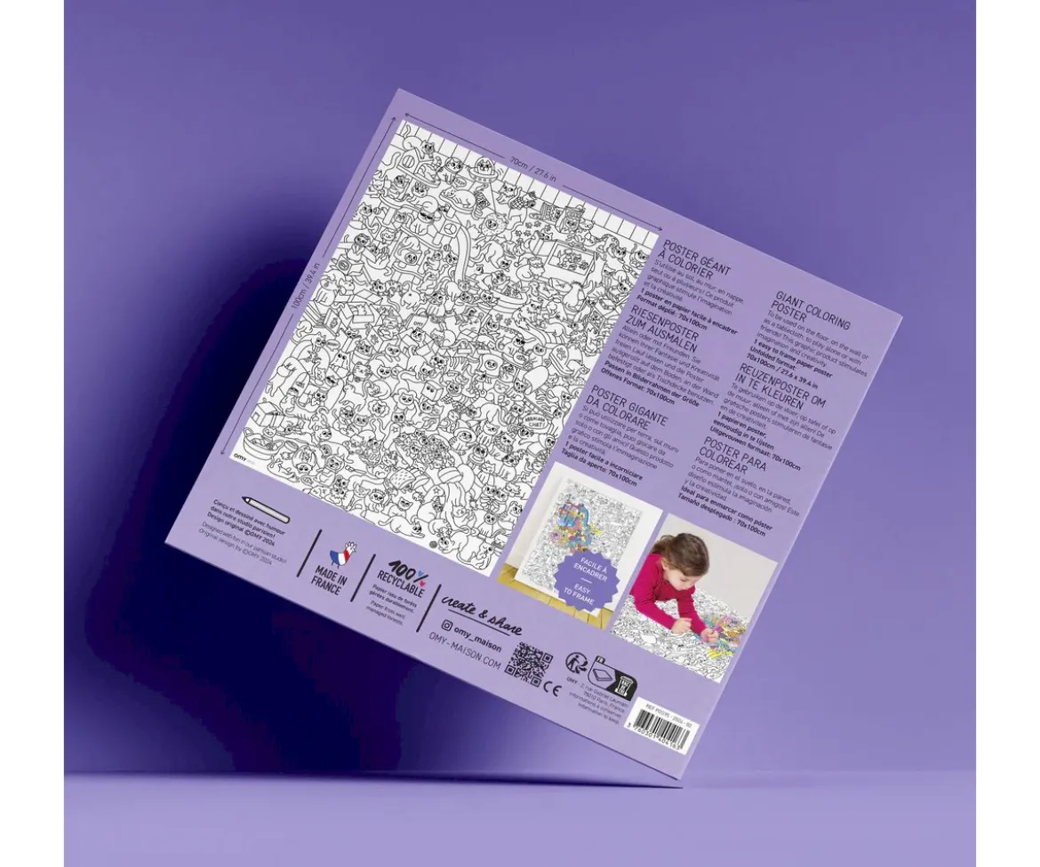 Póster XL Kitty Para Colorear