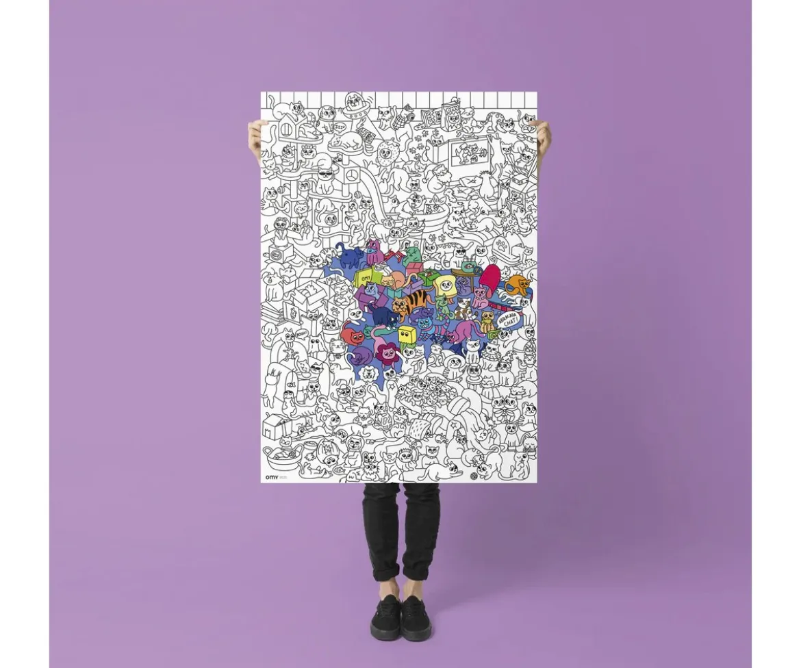 Póster XL Kitty Para Colorear