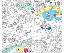 Póster XL Omy 4 Estaciones para Colorear+Pinturas