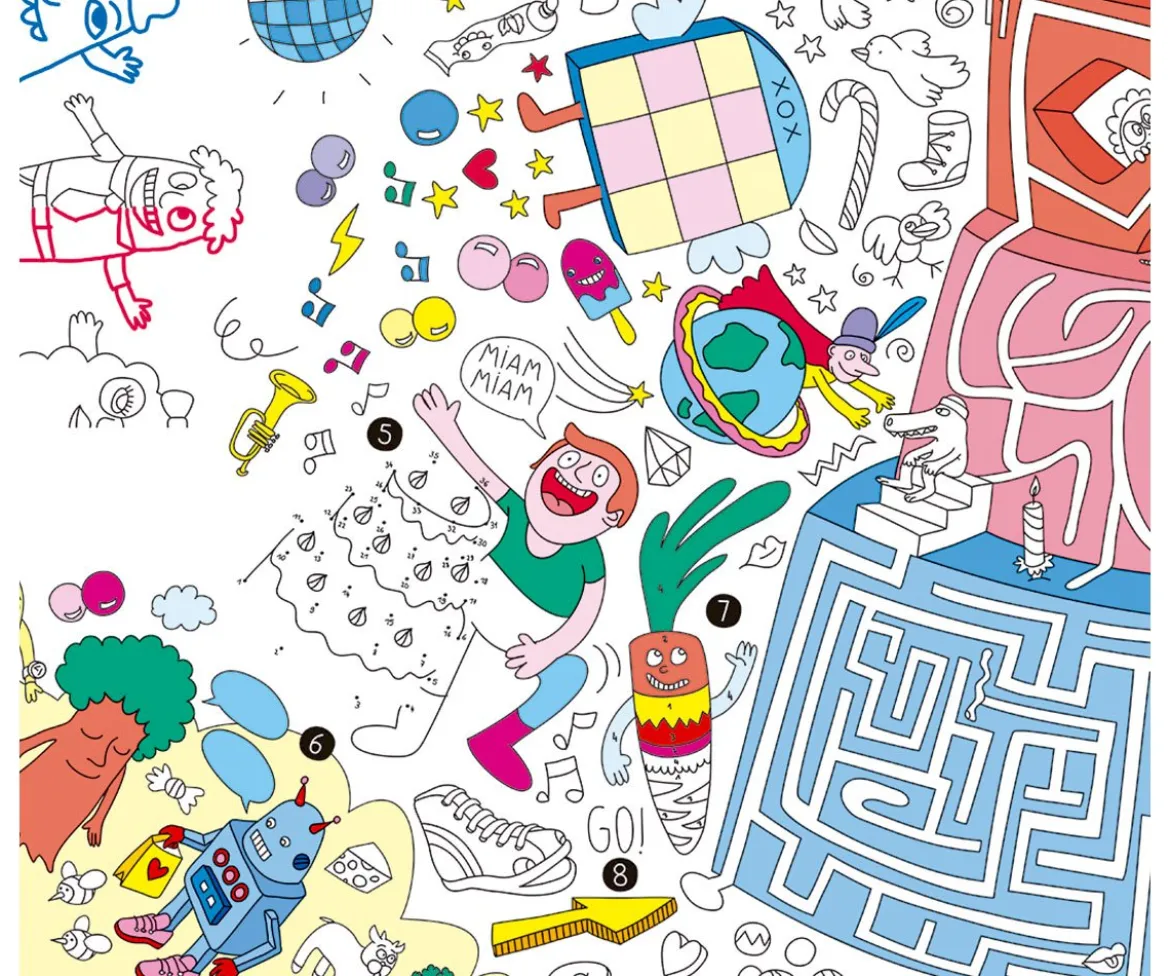 Póster XL Omy Games + Lápiz de Colores