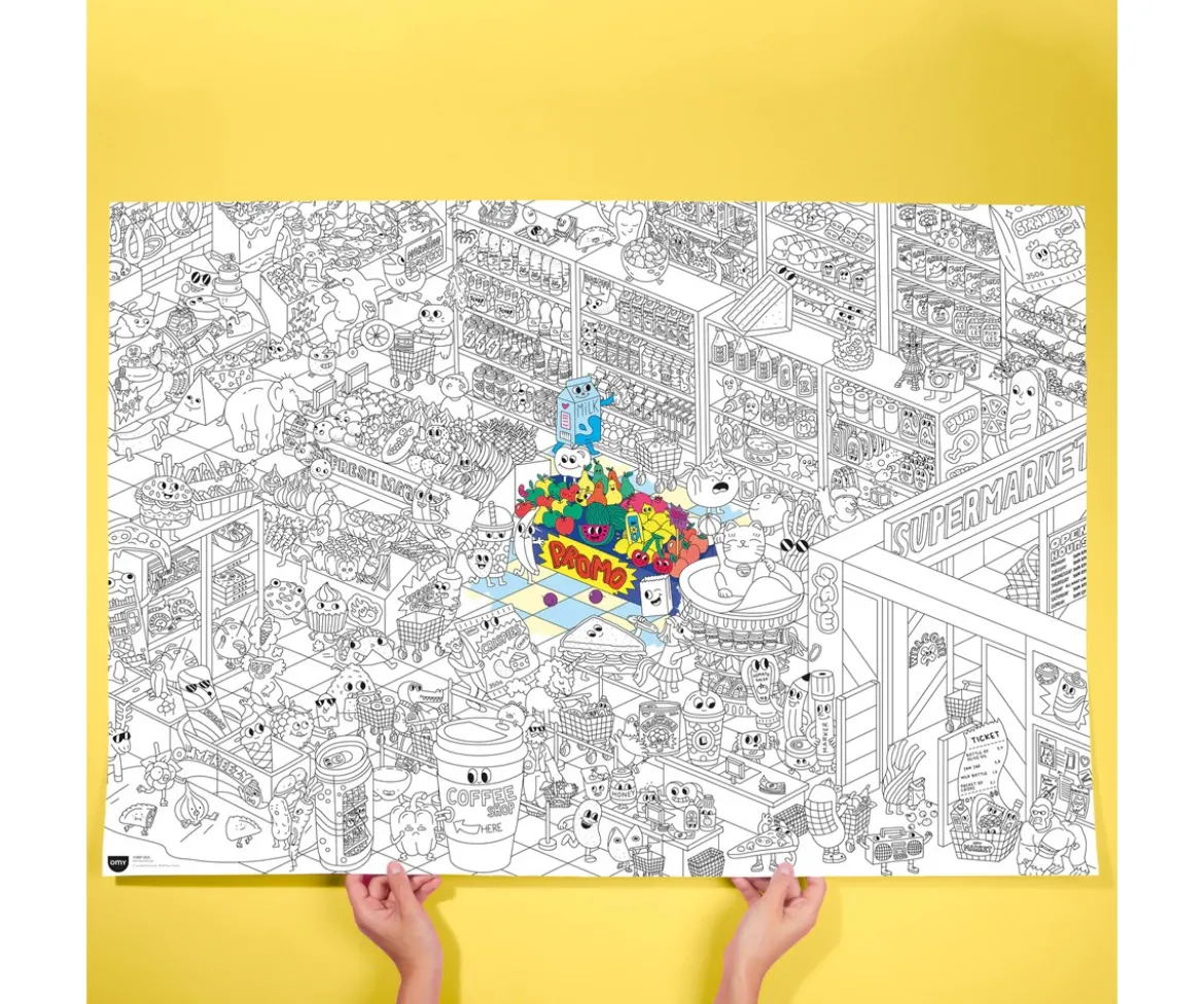 Póster XL OMY Supermarket para Colorear