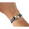 Pulsera Elástica 1 Inicial Azul Grisáceo