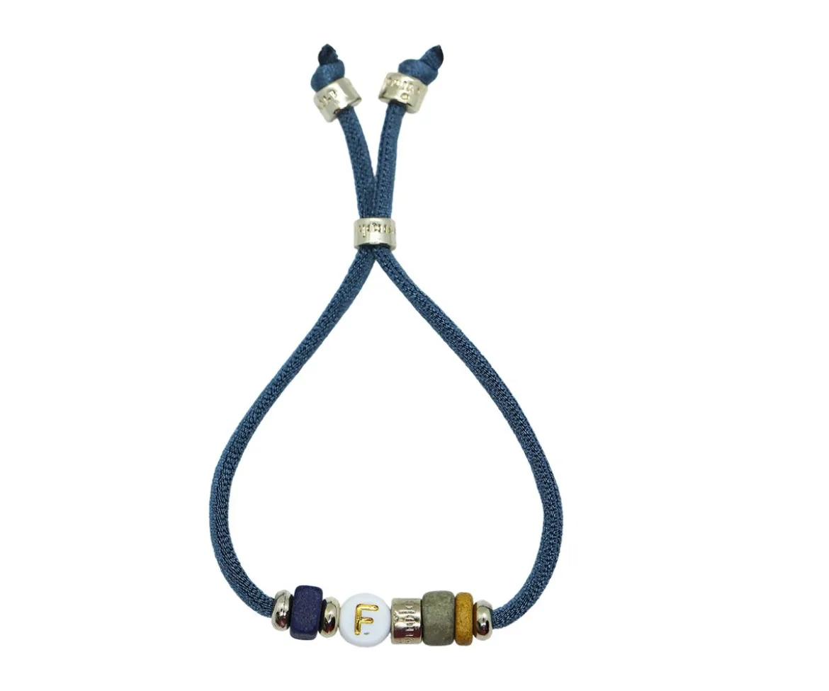 Pulsera Elástica 1 Inicial Azul Grisáceo