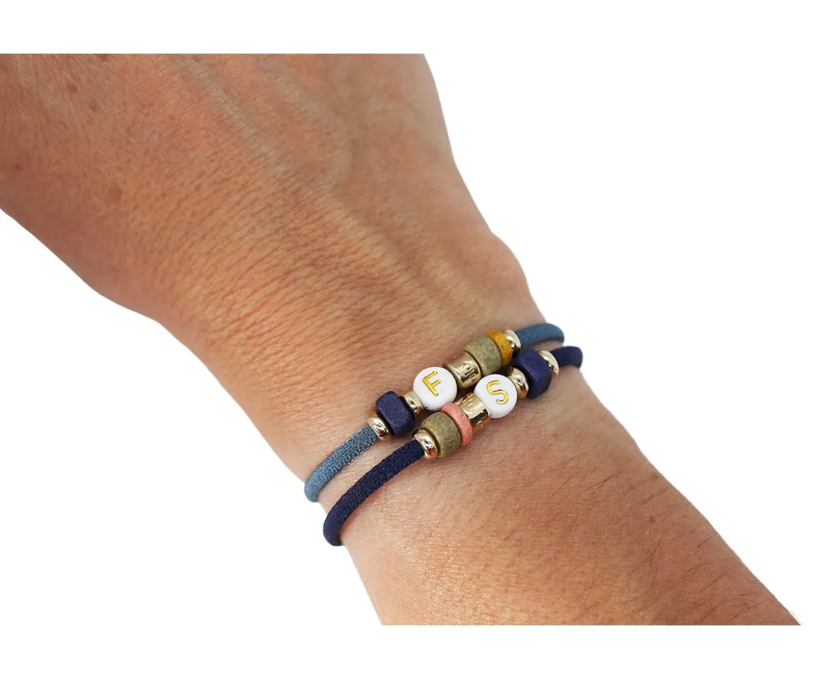 Pulsera Elástica 1 Inicial Beige