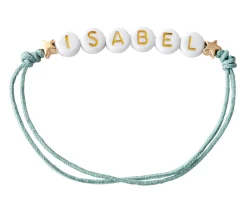 Pulsera Estrellas Doradas Personalizada Menta