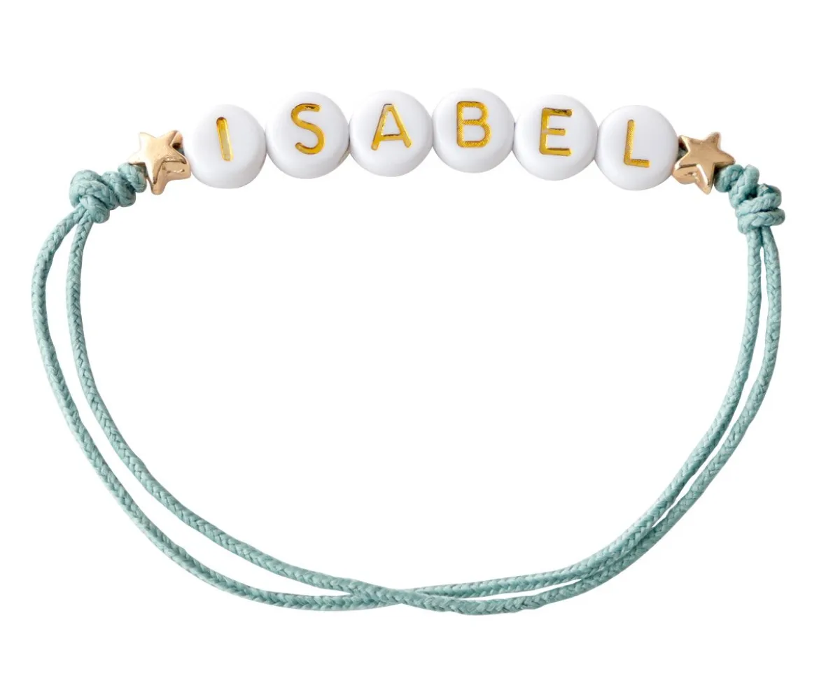 Pulsera Estrellas Doradas Personalizada Menta