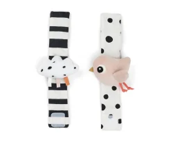 2 Pulseras Sonajero Happy Clouds Pink