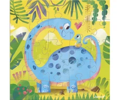 Puzzle con Tarjeta Mamá Dino y su Bebé