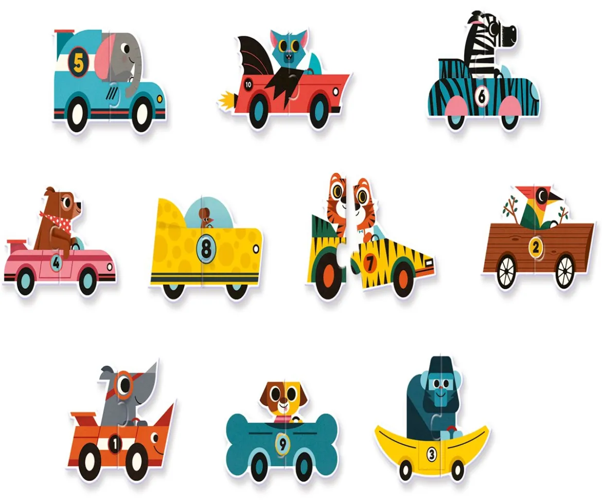 Puzzle Dúo Coches de Carrera
