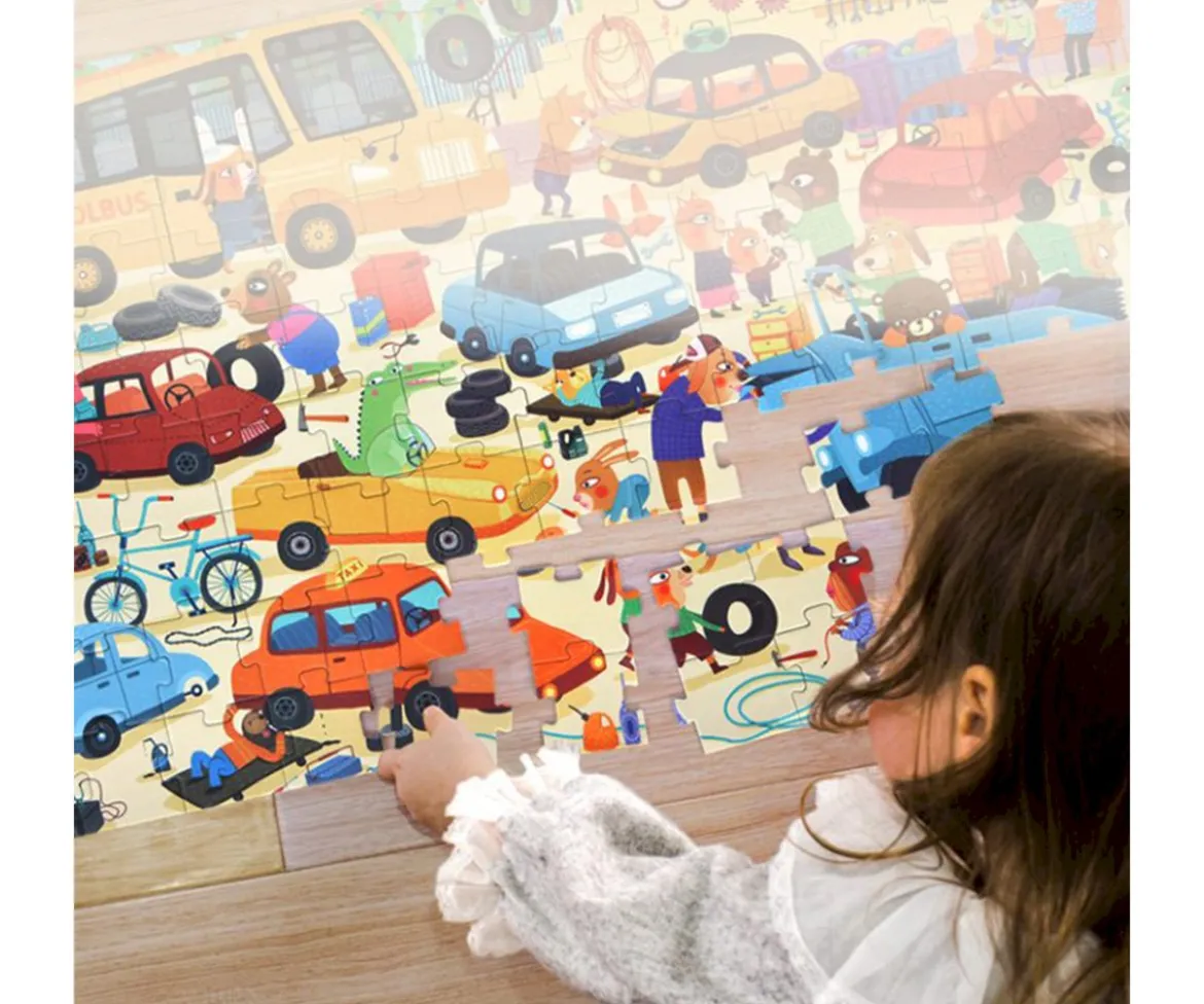 Puzzle en Maletín 104 Piezas "Mi Garaje"