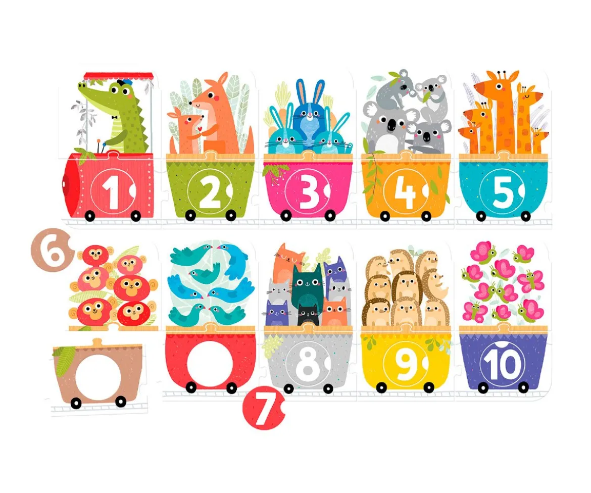 Puzzle Make a Match Number Train