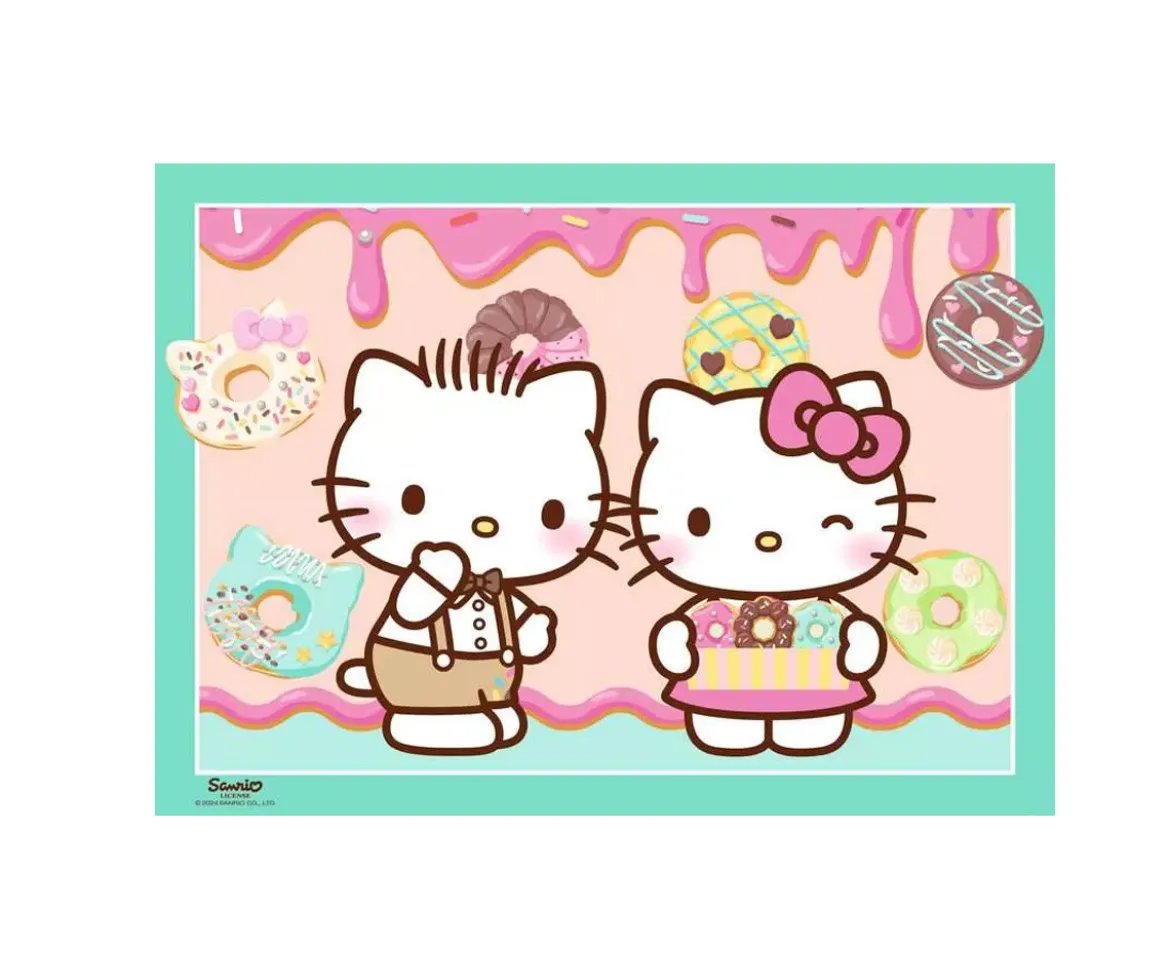 4 Puzzles Hello Kitty Bumper Puzzle 100pcs