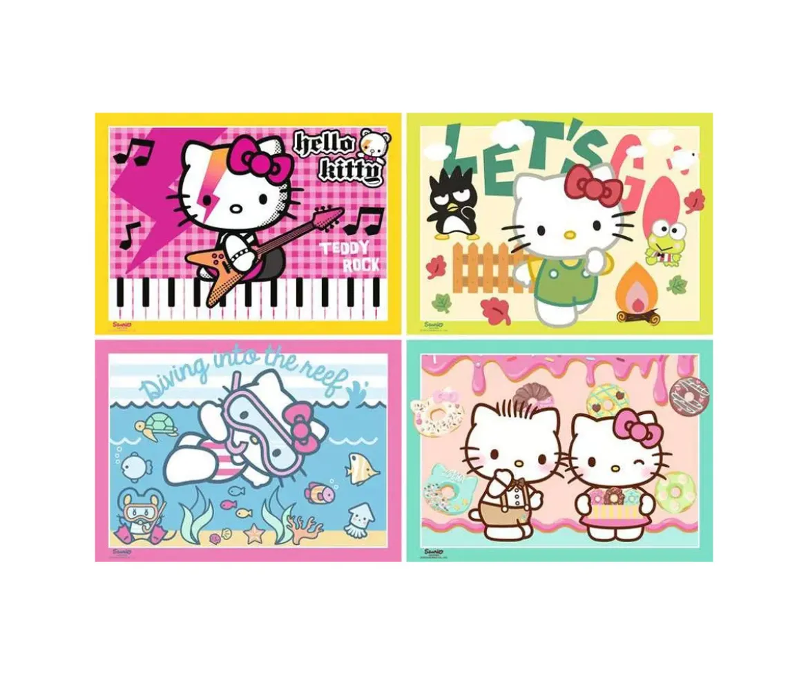 4 Puzzles Hello Kitty Bumper Puzzle 100pcs