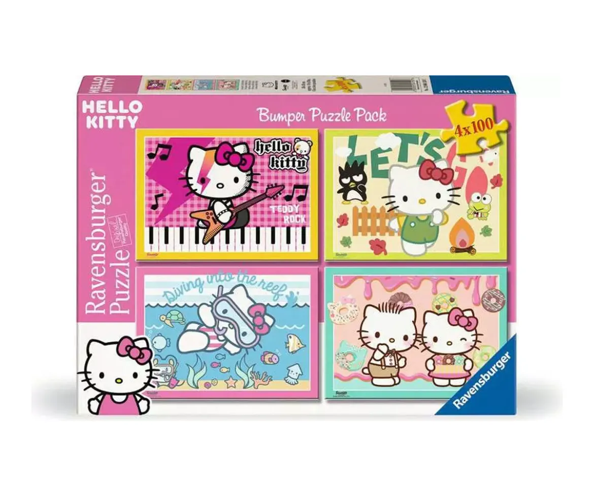 4 Puzzles Hello Kitty Bumper Puzzle 100pcs