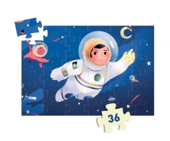 Puzzle Silueta Astronauta en La Luna
