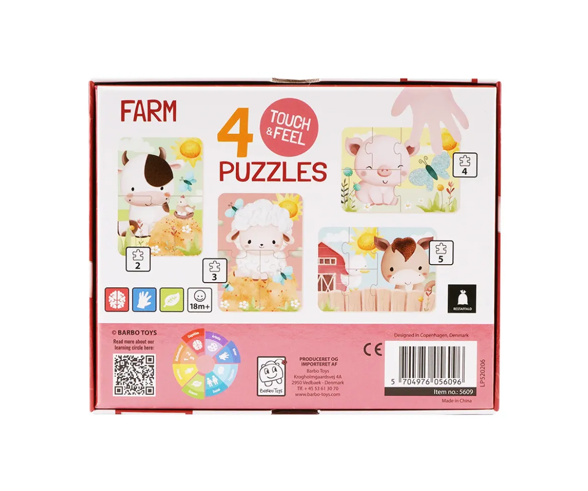 4 Puzzles Touch & Feel Granja