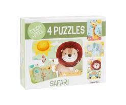 4 Puzzles Touch & Feel Safari