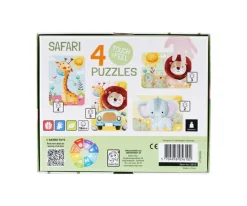 4 Puzzles Touch & Feel Safari