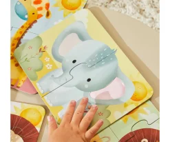 4 Puzzles Touch & Feel Safari