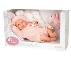 Reborn Lucía 45 cm con cojín y peluche