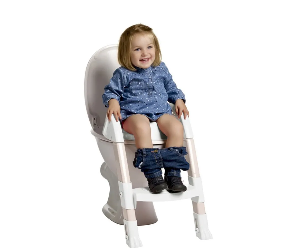 Reductor Baño con Escalón Kiddyloo Crema