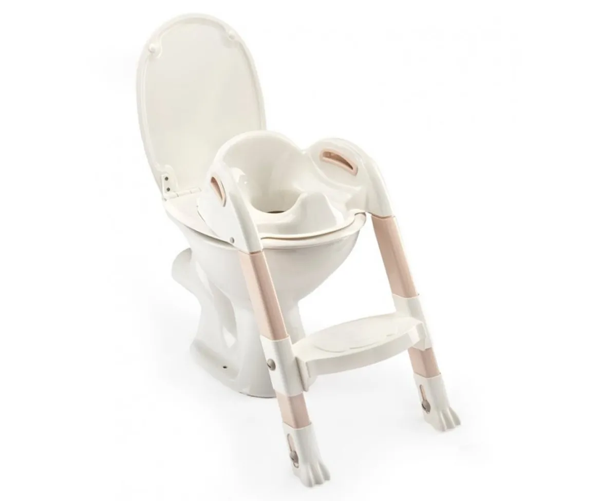Reductor Baño con Escalón Kiddyloo Crema