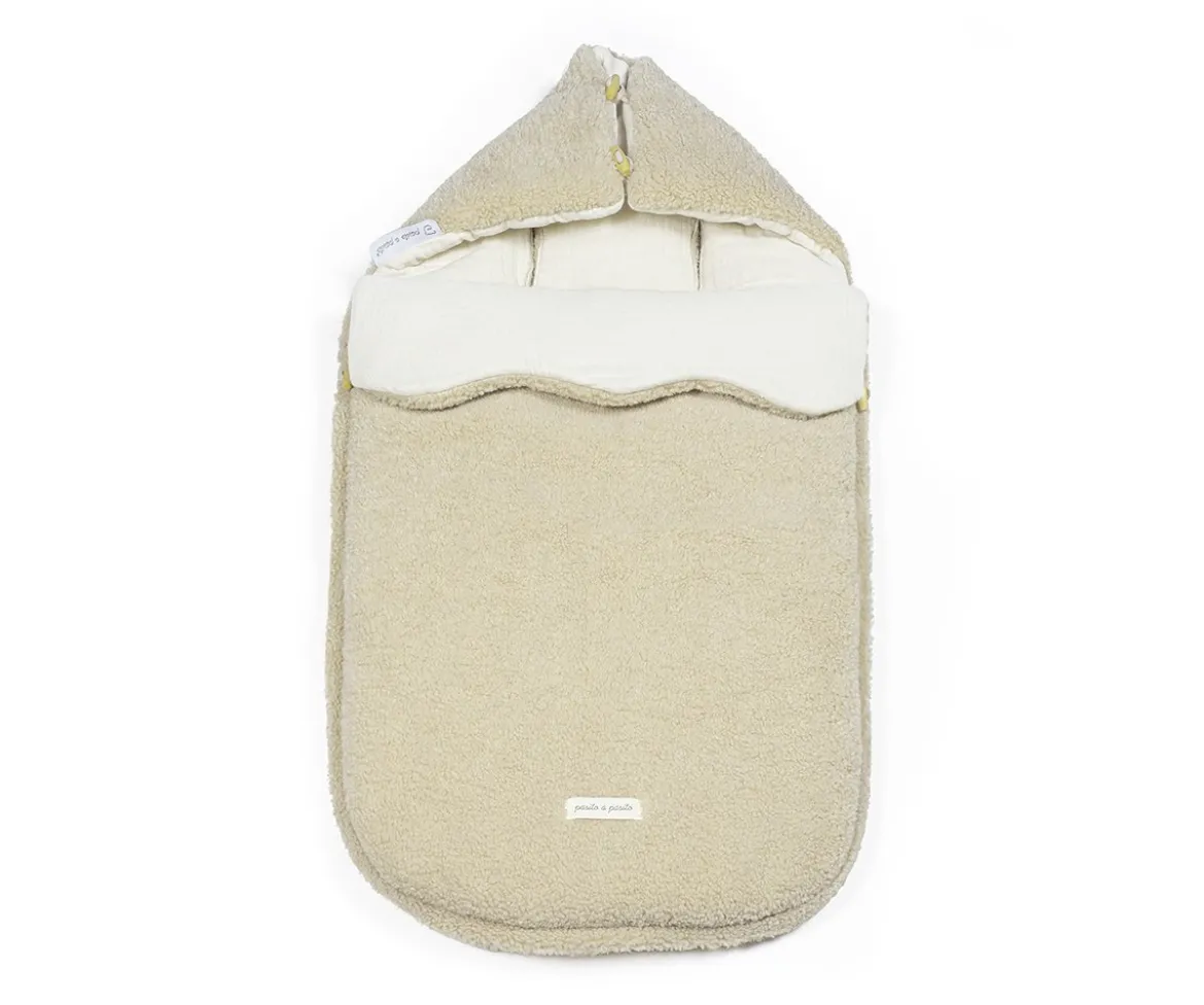 Saco Arrullo Bebé con Capucha Teddy Paddington Beige