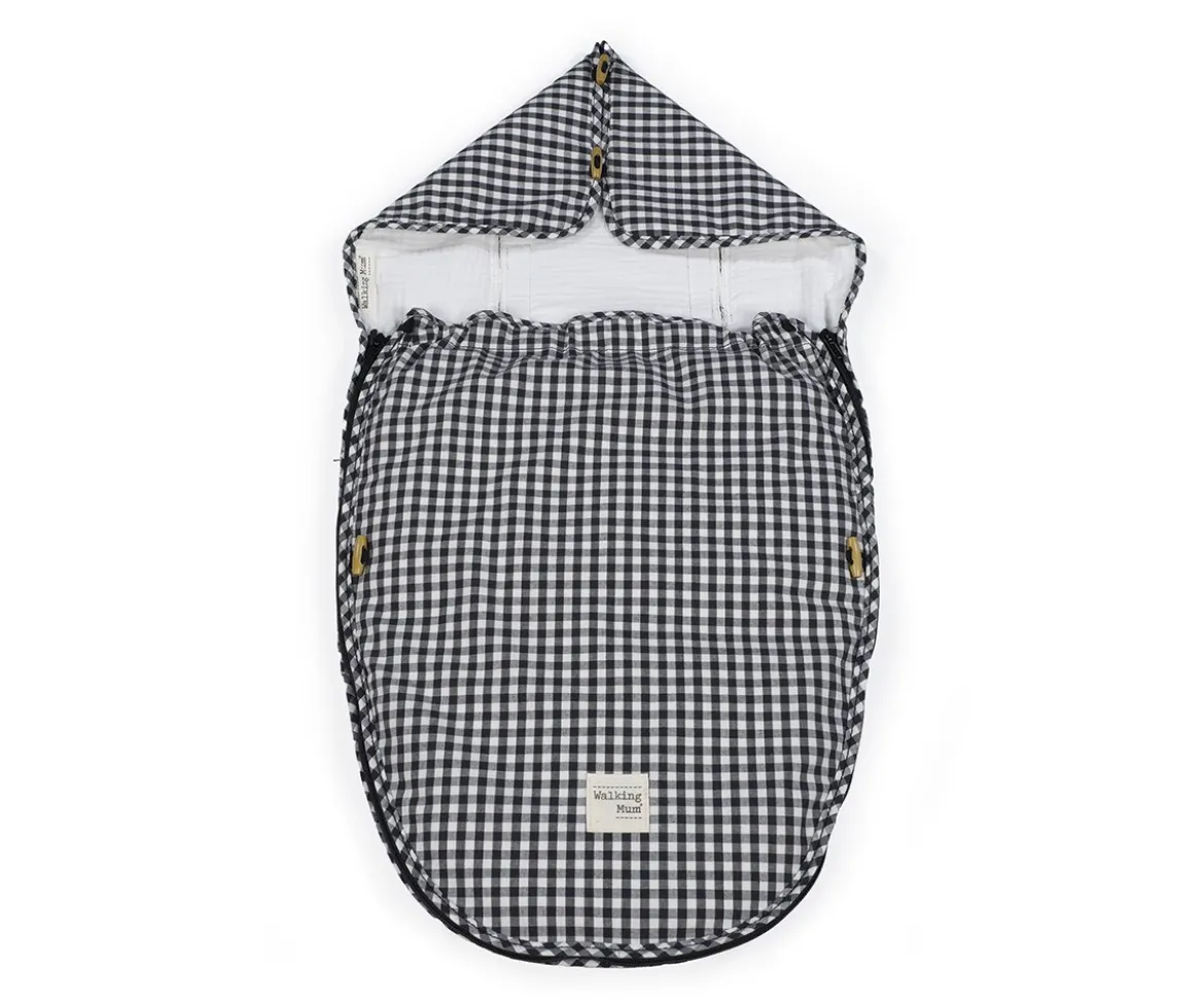 Saco Cuco 2 en 1 I Love Vichy Negro Entretiempo