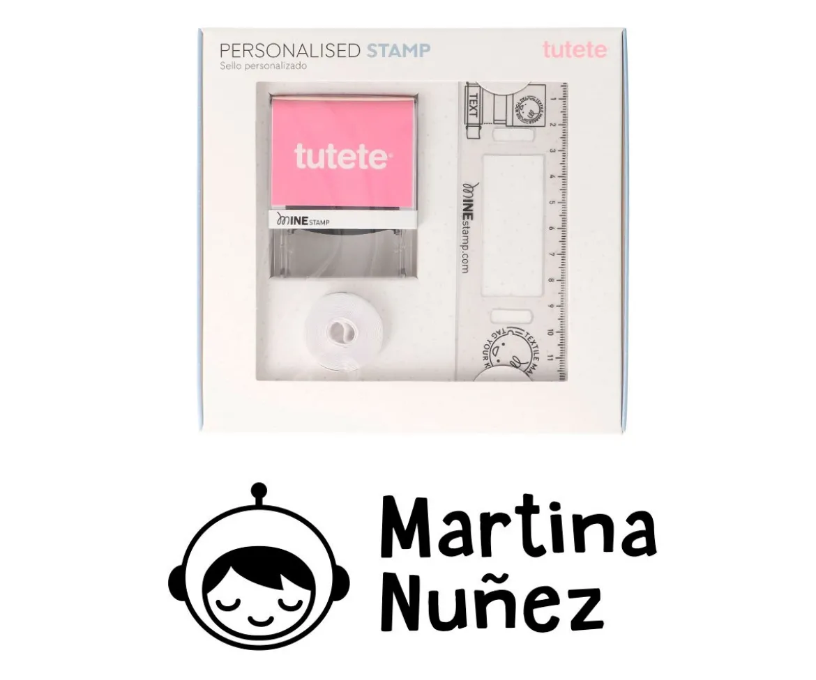 Sello Personalizado Astronauta + Cinta Blanca para Ropa Oscura