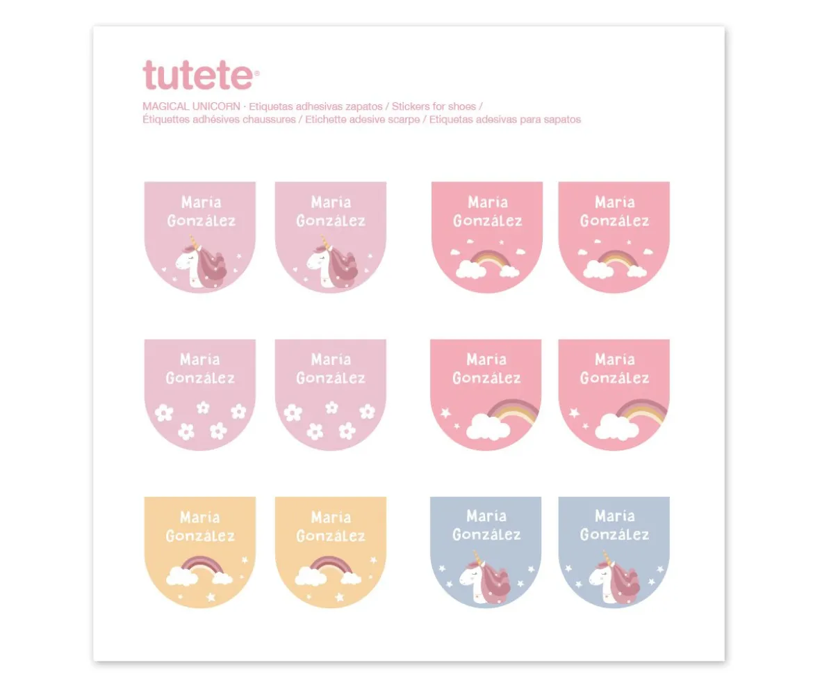 Sello Personalizado + Combinado Termo y Pegatinas Magical Unicorn