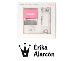 Sello Personalizado Corona Corazón + Cinta Blanca para Ropa Oscura