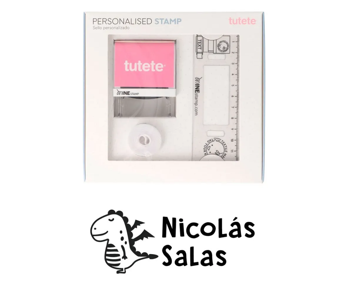 Sello Personalizado Dragón + Cinta Blanca para Ropa Oscura