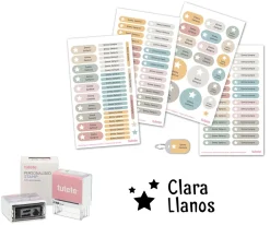 Sello Personalizado Estrellas + Combinado Termo y Pegatinas Pastel Nordic Estrella
