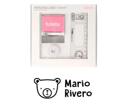 Sello Personalizado Osito + Cinta Blanca para Ropa Oscura
