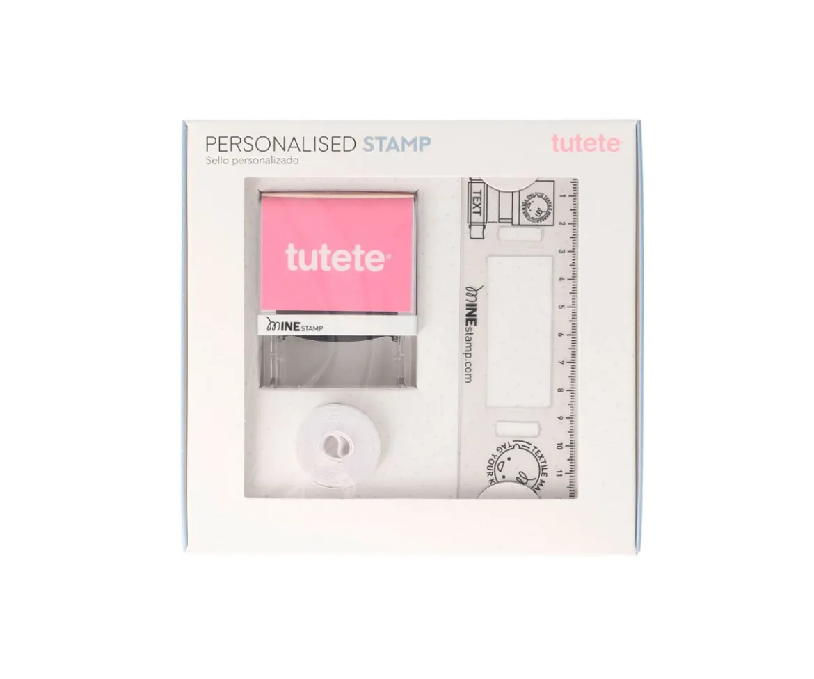 Sello Personalizado Panda + Cinta Blanca para Ropa Oscura