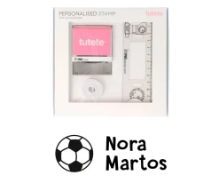 Sello Personalizado Pelota + Cinta Blanca para Ropa Oscura