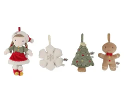 Set 4 Adornos de Navidad Rosa