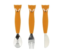 Set 3 Cubiertos Silicona Mr. Fox