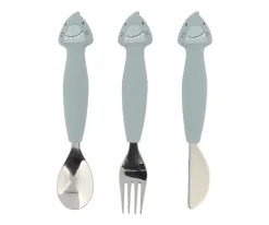 Set 3 Cubiertos Silicona Mr. Shark