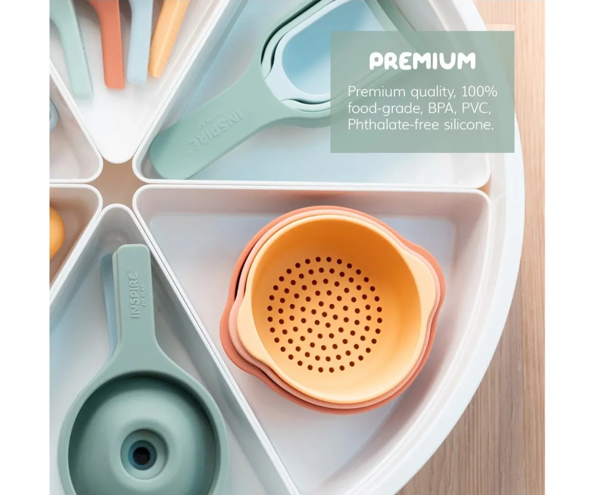 Set Cuencos Encajables Sensoriales Coral