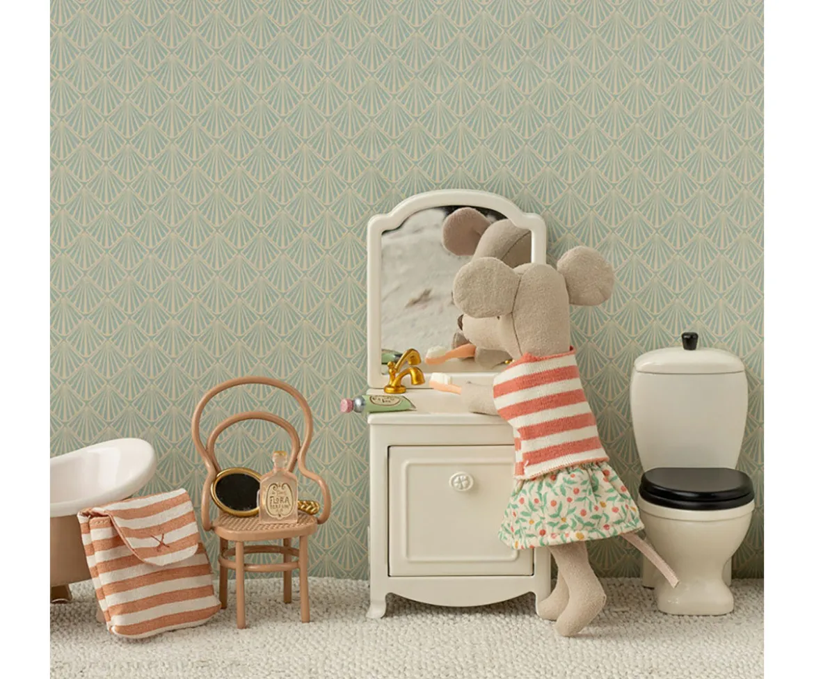 Set de Cepillo de Dientes en Bolsa Mouse Coral Stripe