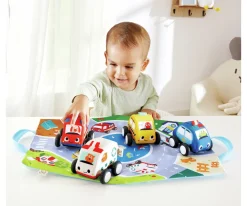 Set de Coches de Peluche con Tapiz