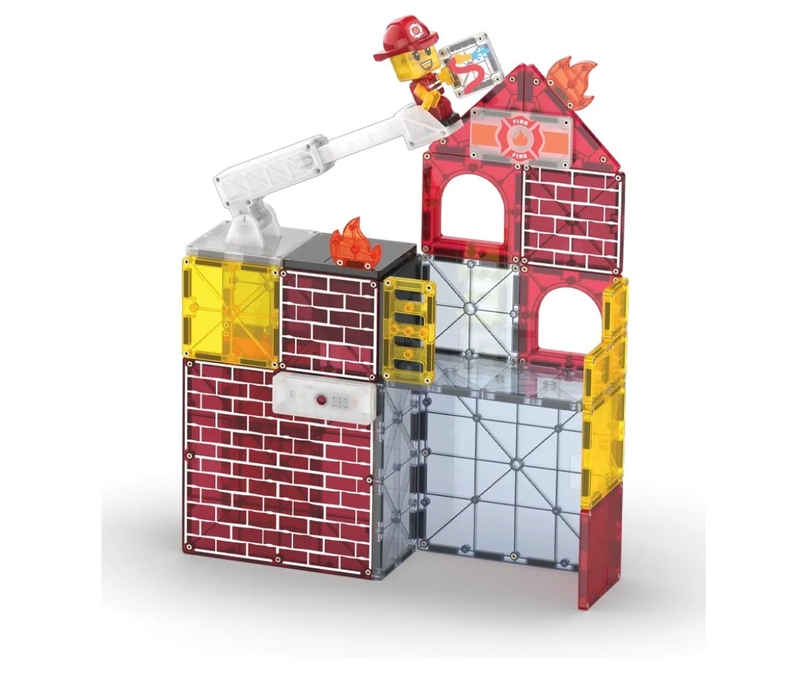 Set de Construcción Magna-Tiles Fire Station 50 piezas