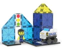 Set de Construcción Magna-Tiles Police Patrol 20 piezas